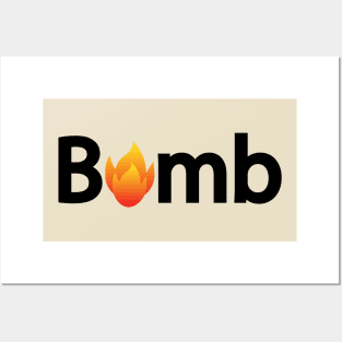 Bomb typographic logo design Posters and Art